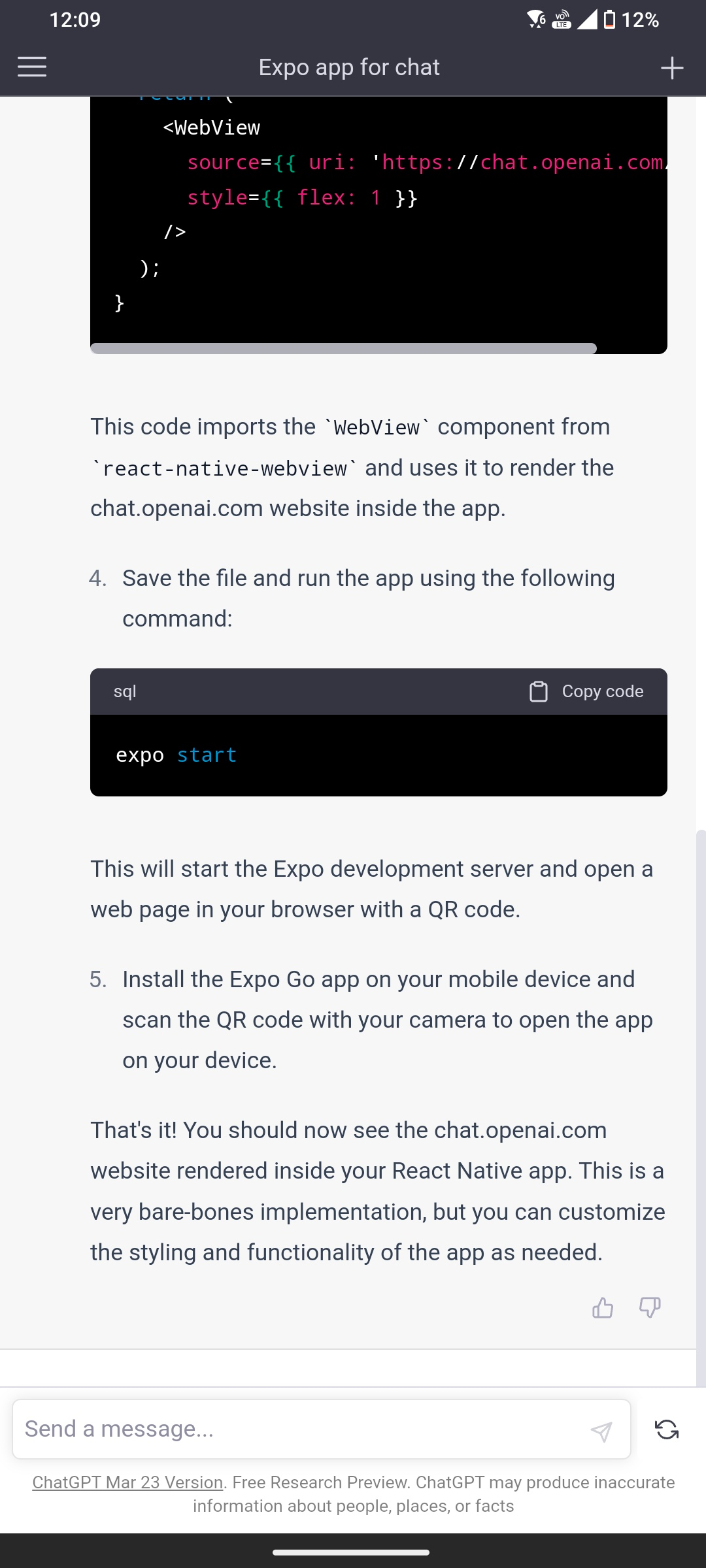 Building a ChatGPT APK with React Native and Expo